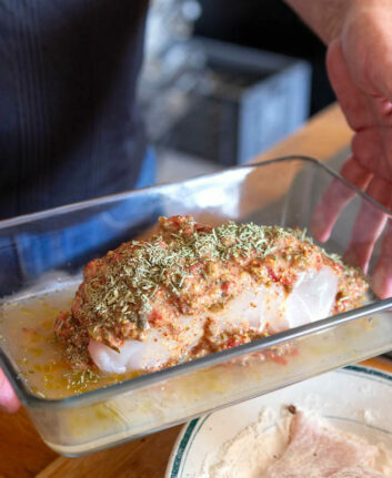 Rôti de silure avant cuisson