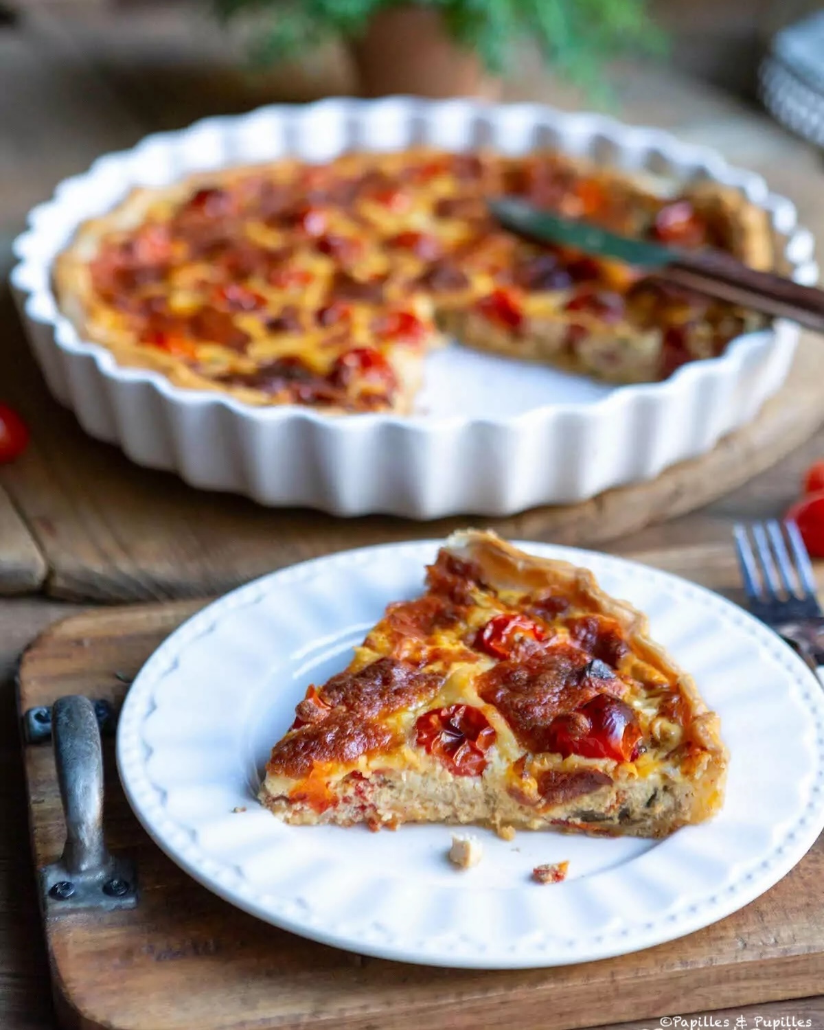 Quiche poulet ratatouille