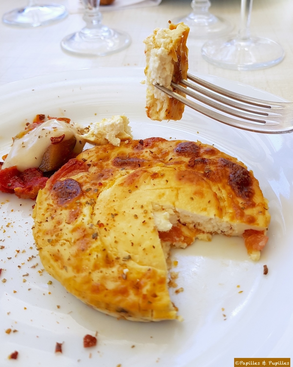 Clafoutis de tomates au fromage de chèvre