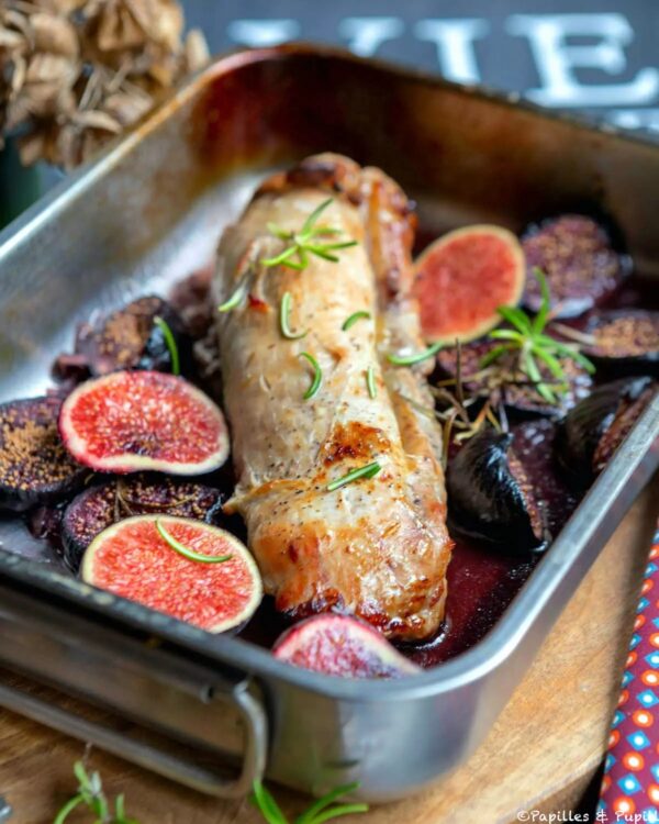 Filet mignon aux figues, Porto et romarin
