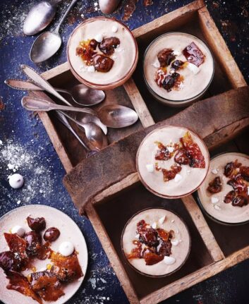 Mousse de châtaignes aux éclats de marrons caramélisés