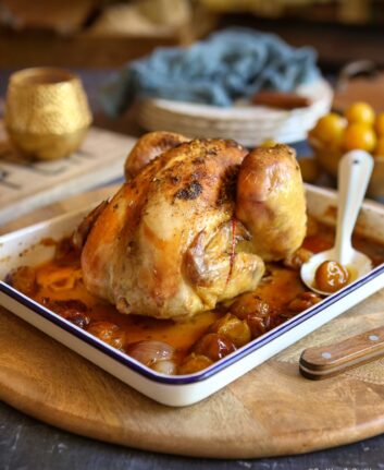Poulet rôti aux mirabelles