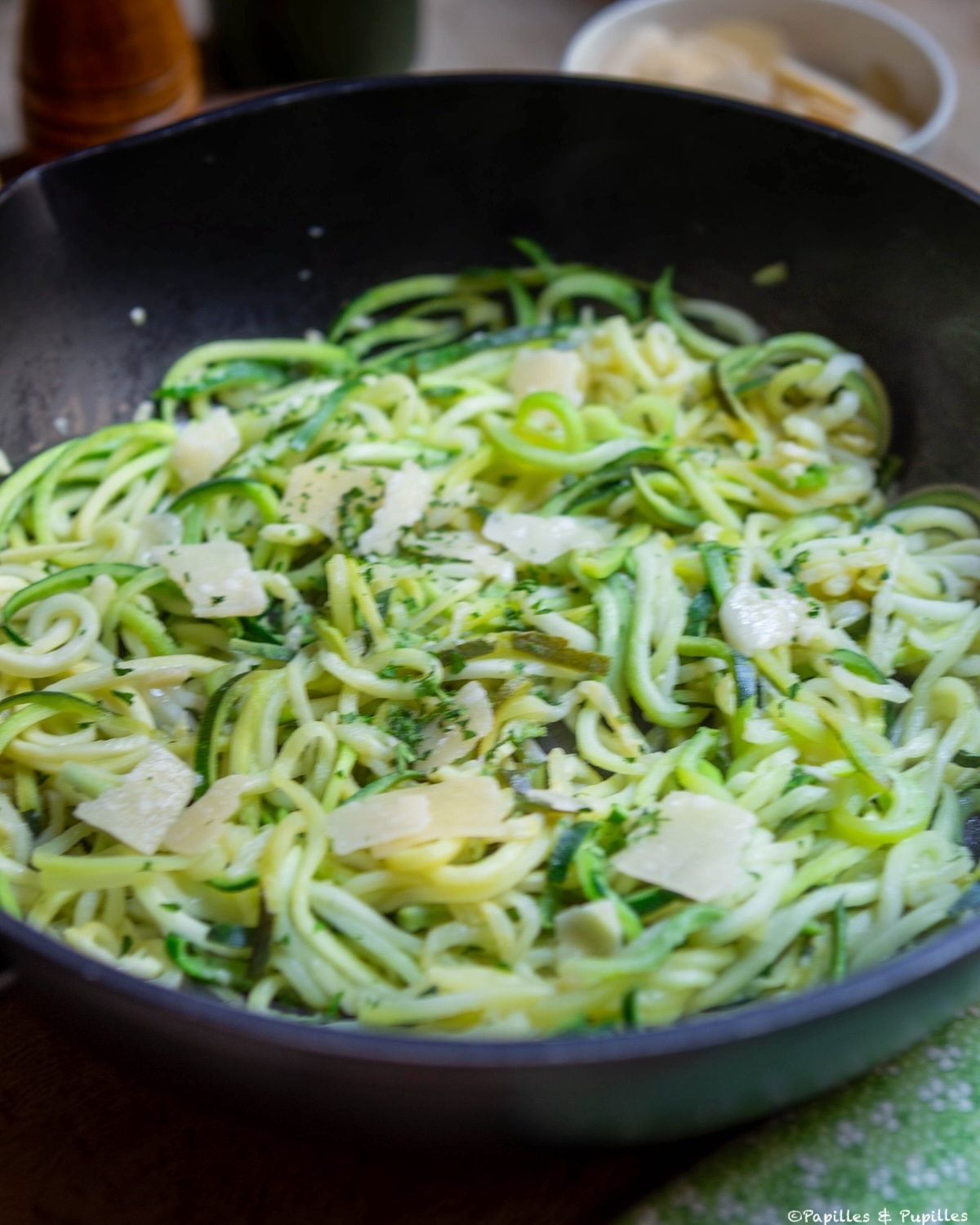 Spaghetti de courgettes au Parmesan