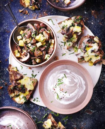 Velouté de châtaignes et champignons