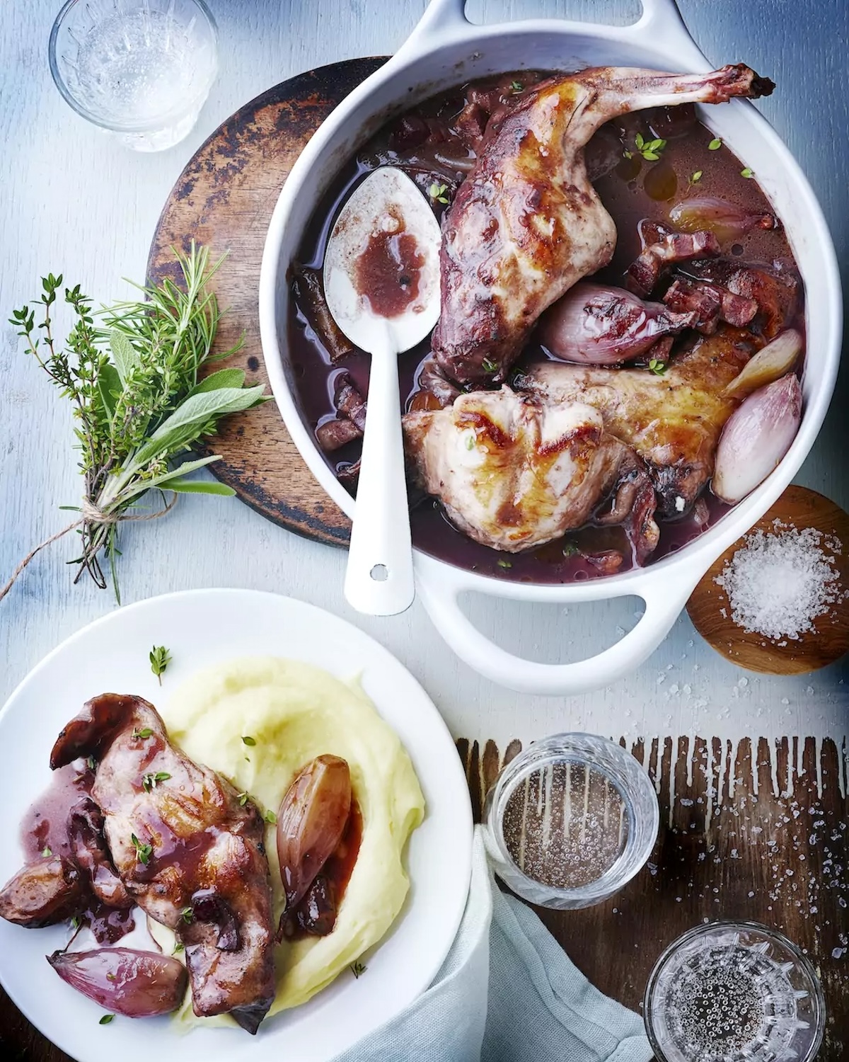 Lapin au vin rouge