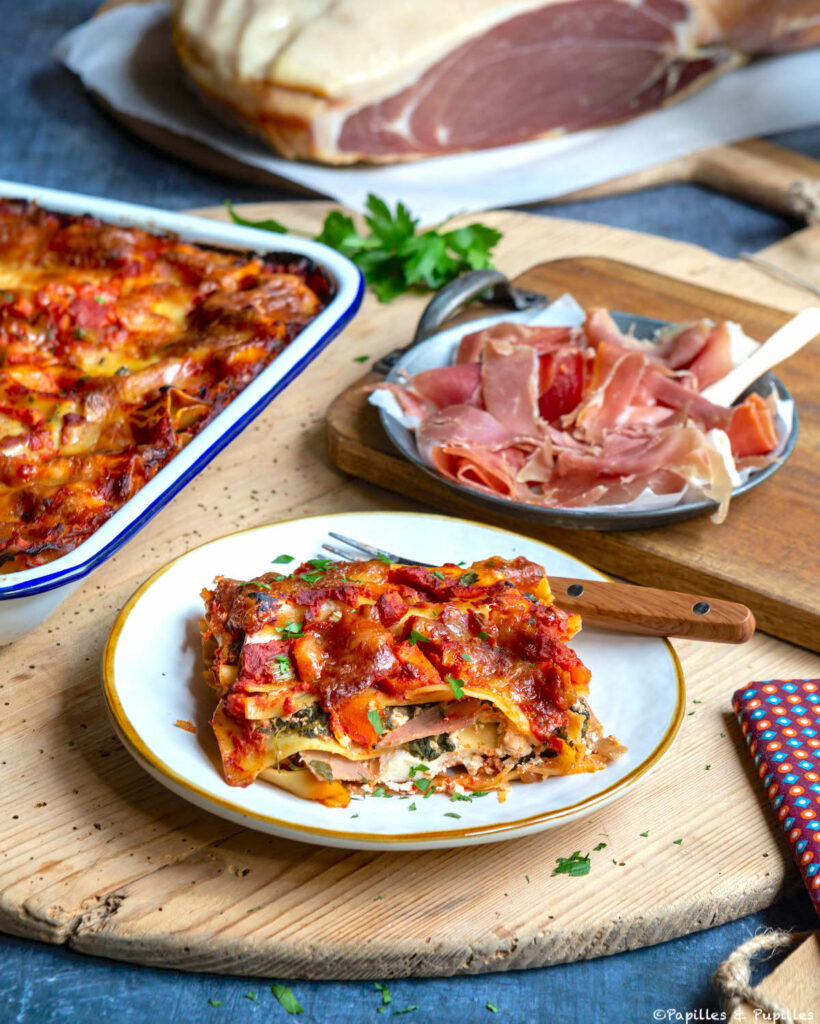 Lasagnes Jambon Serrano, Ricotta et épinards