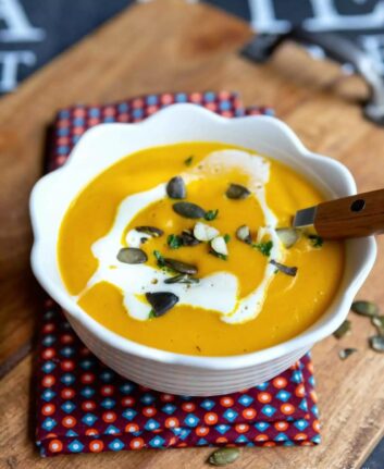 Velouté de potimarron au massalé
