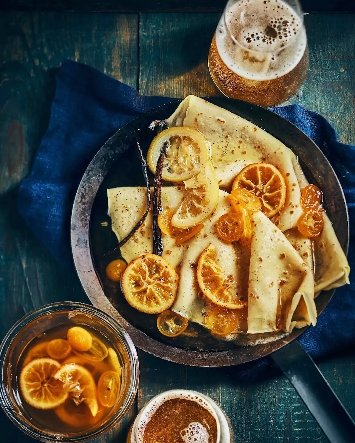 Crêpes aux agrumes confits