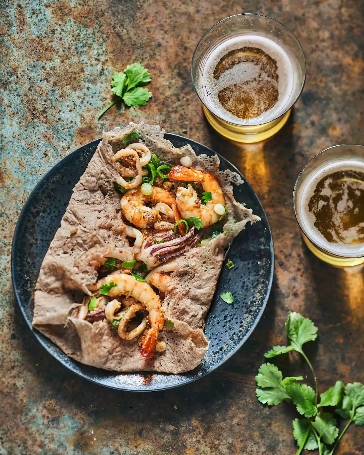 Galettes de sarrasin aux saveurs asiatiques