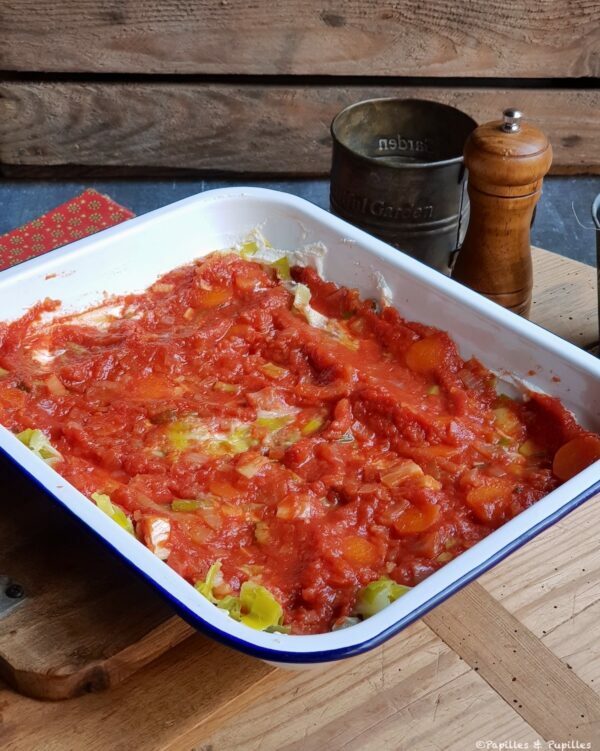 Lasagnes 1ere couche tomate