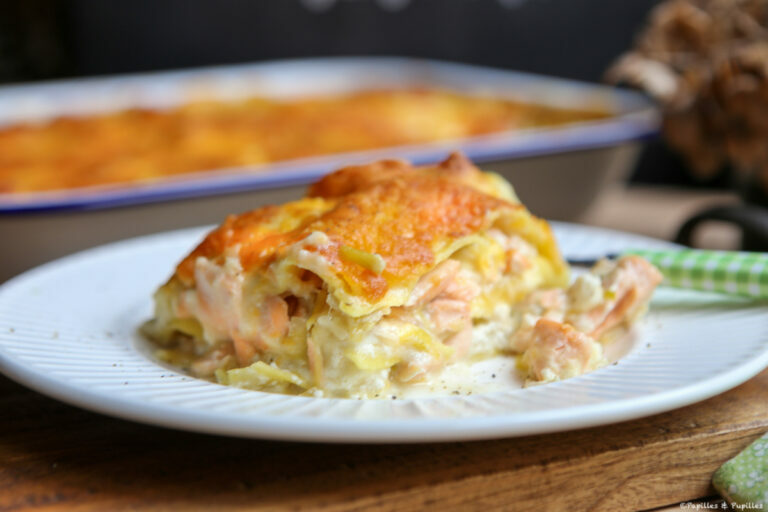 Lasagne au saumon et aux poireaux