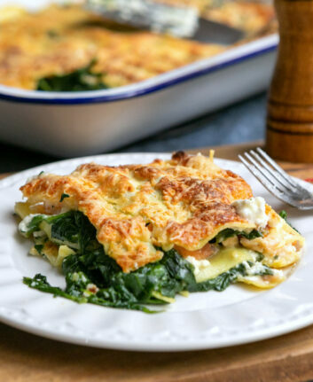 Lasagnes truite fumée et épinards