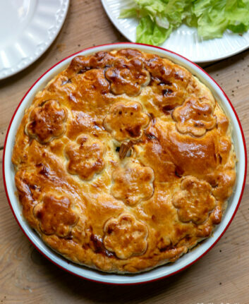 Pie à la sortie du four