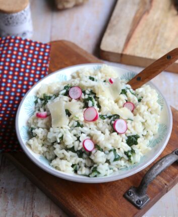 Risotto aux feuilles de blettes et radis