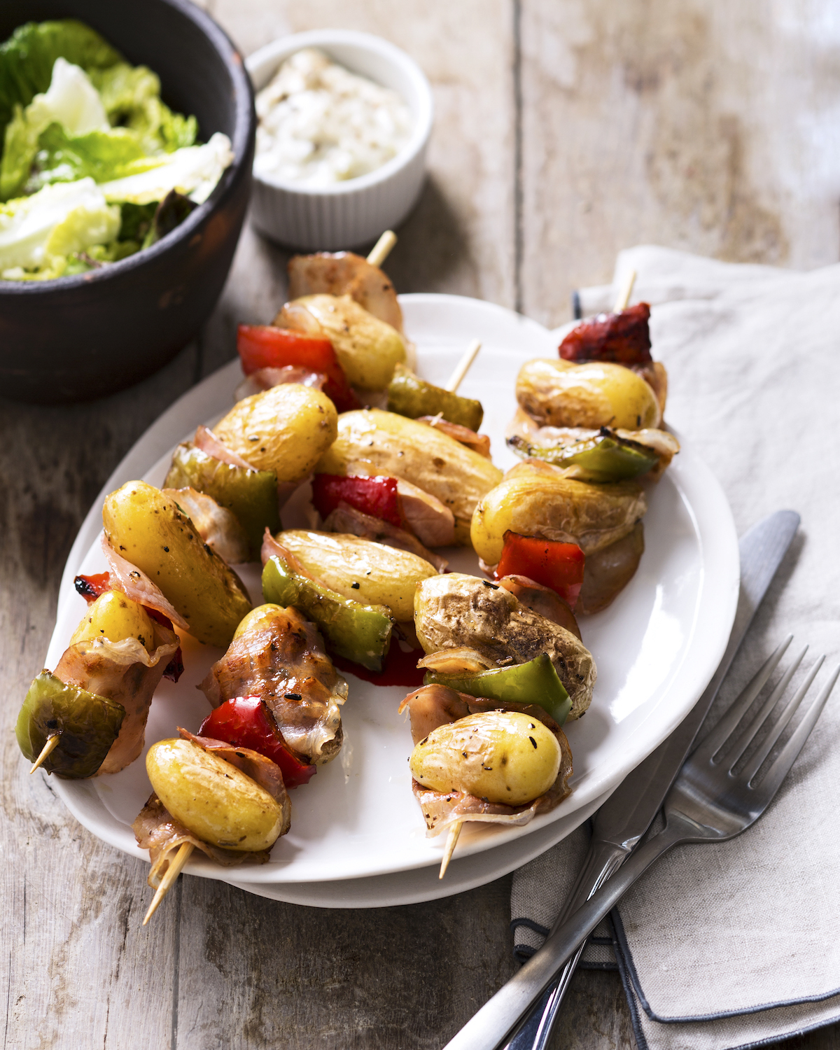 Brochettes de pommes de terre au BBQ