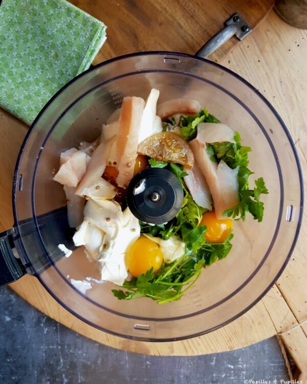 Ingrédients dans le robot