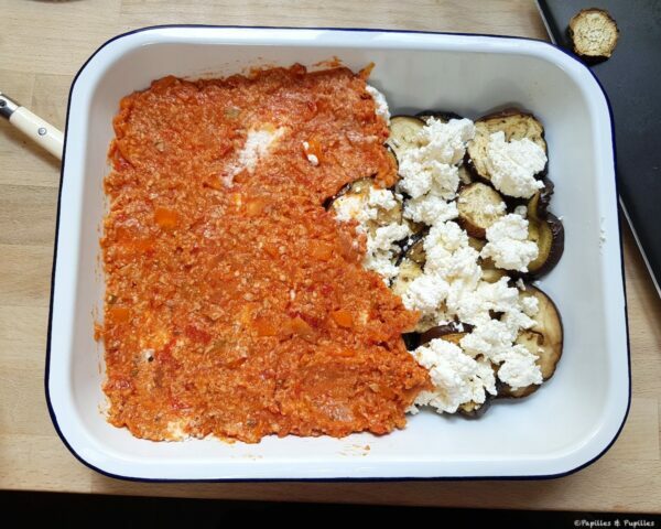 Aubergine ricotta sauce tomate