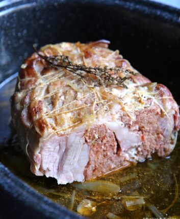 Poitrine de veau farcie cuite