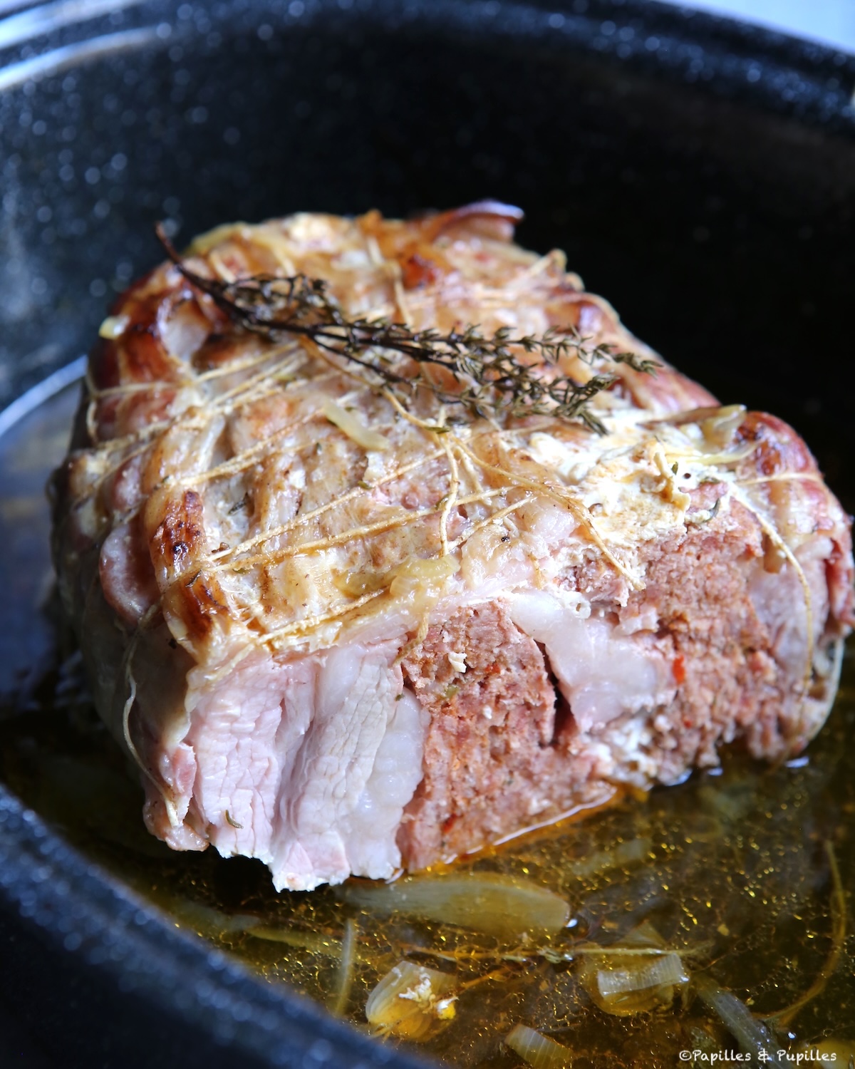 Poitrine de veau farcie cuite