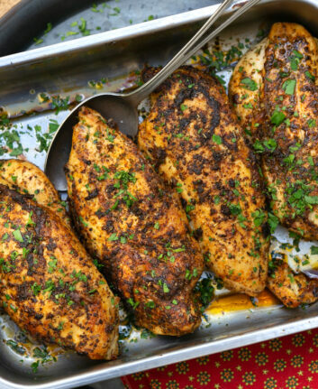 Poulet noirci façon cajun