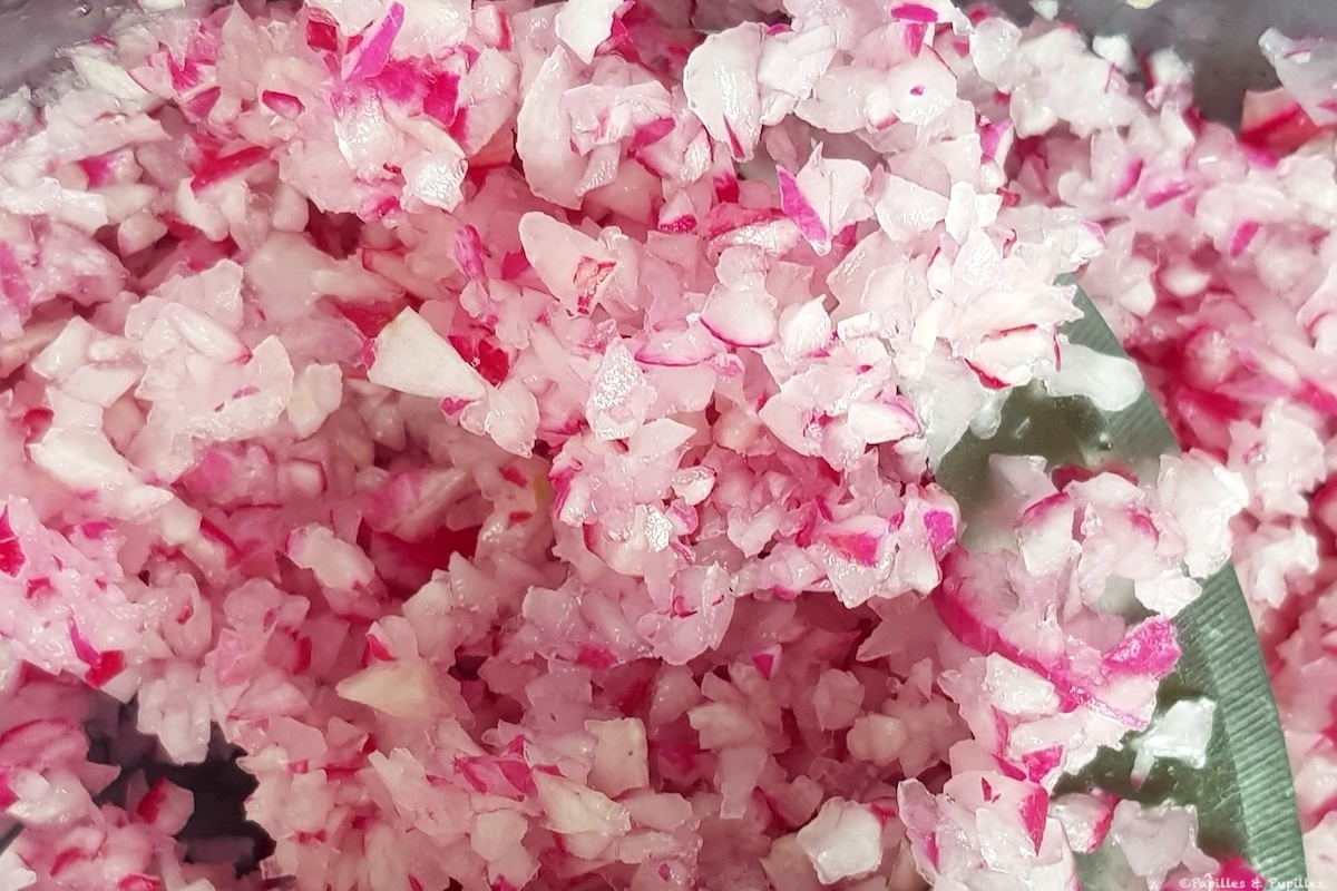 Radis finement mixés