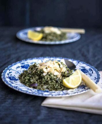 Riz épinards et amandes