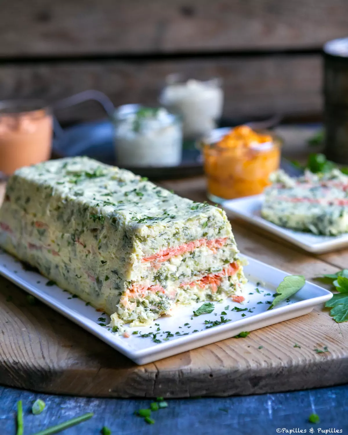 Terrine de colin et saumon fumé