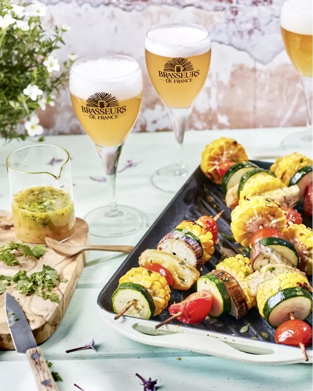 Brochette de légumes d'été