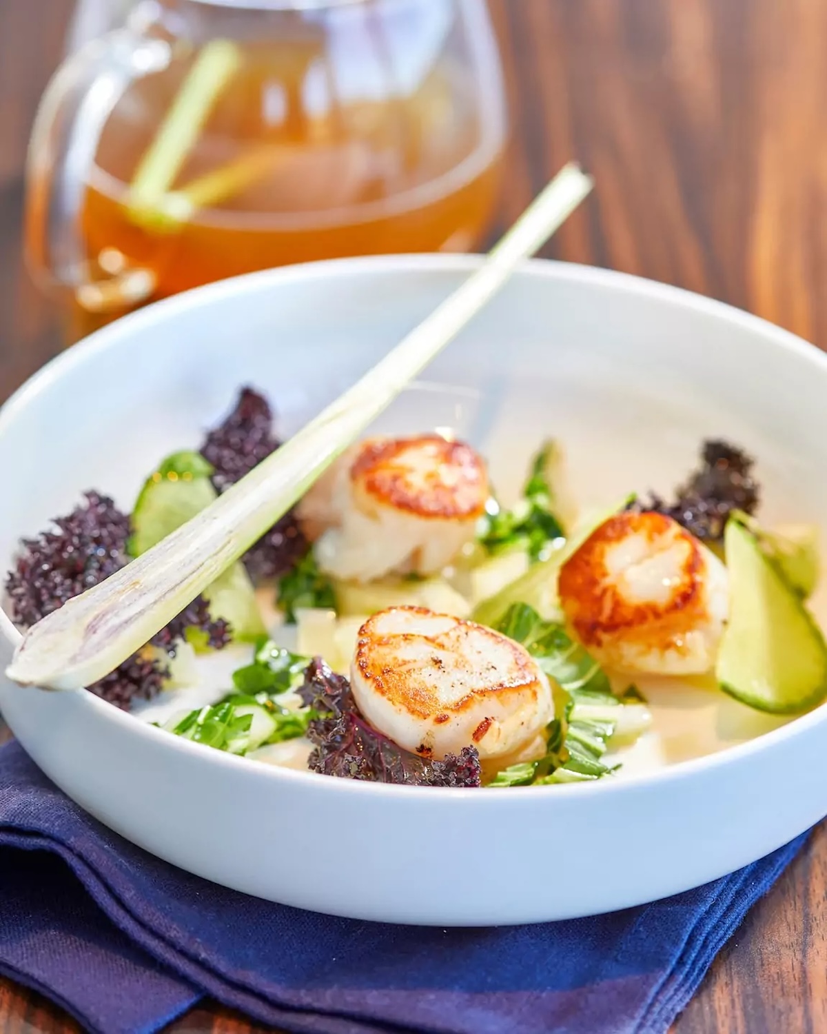 Noix de Saint Jacques à la citronnelle ©Stéphane Laure