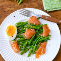 Ornithogales oeuf mollet saumon fumé