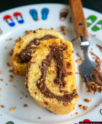 Gâteau roulé à la pâte à tartiner