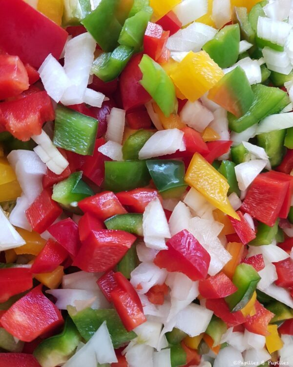 Mélange oignon ail poivrons