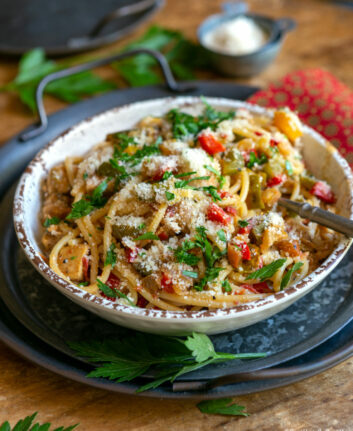 Pâtes au poulet cajun