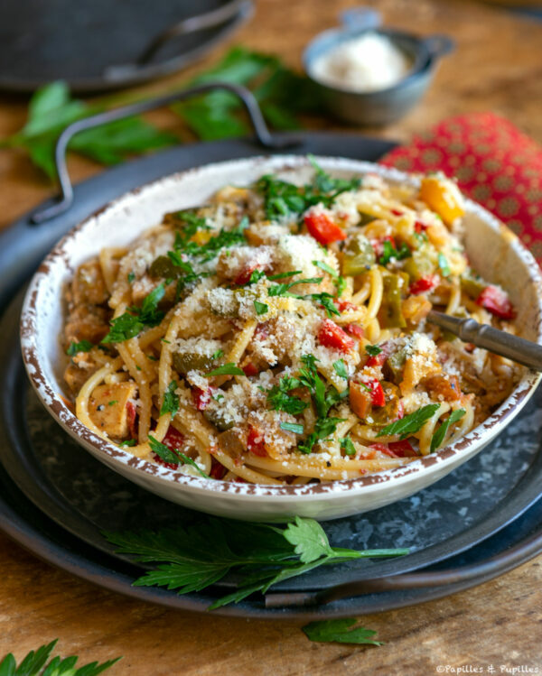 Pâtes au poulet cajun