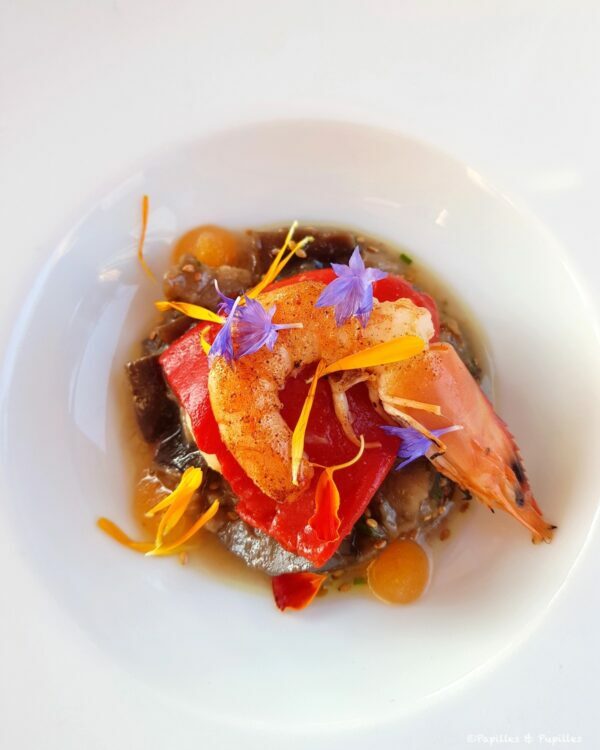 Pimientos farci et crevette