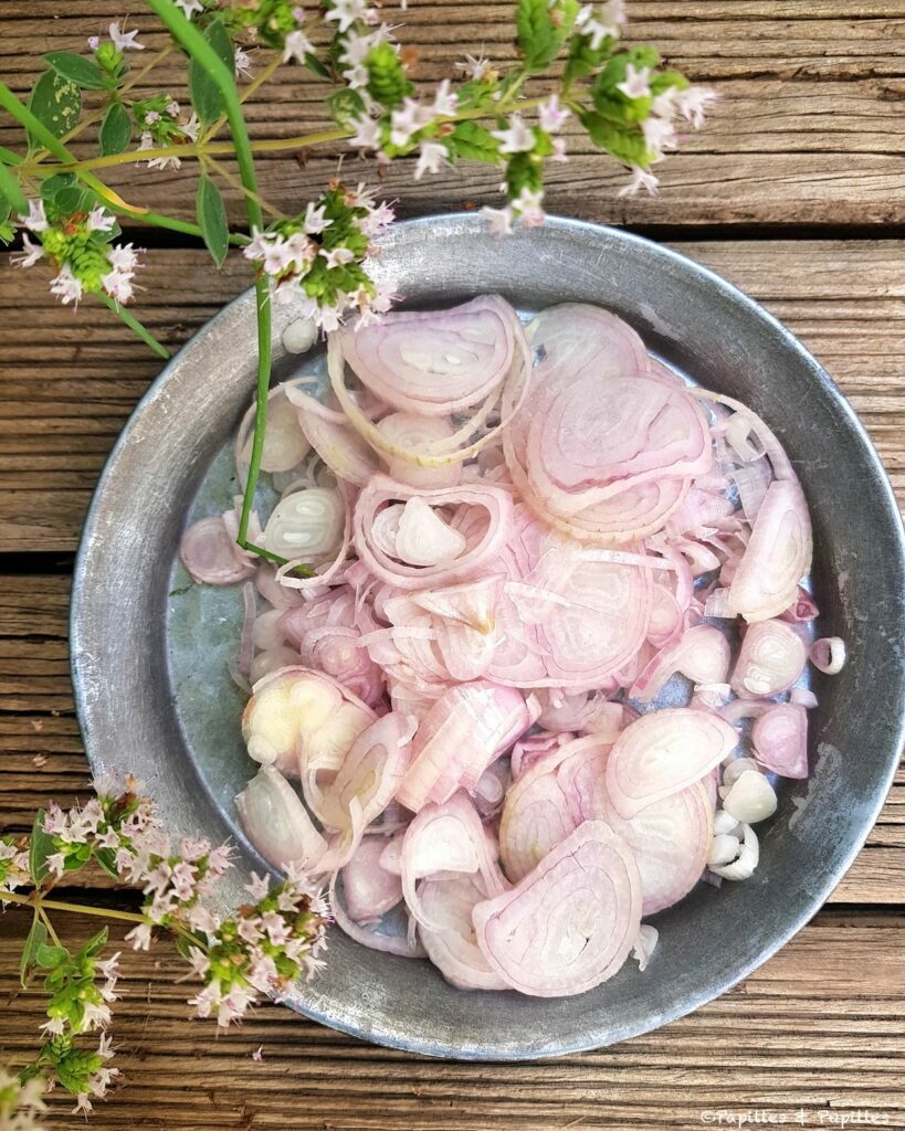 Echalotes ciselées