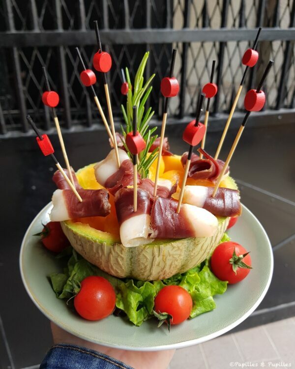 Melon et magret fumé