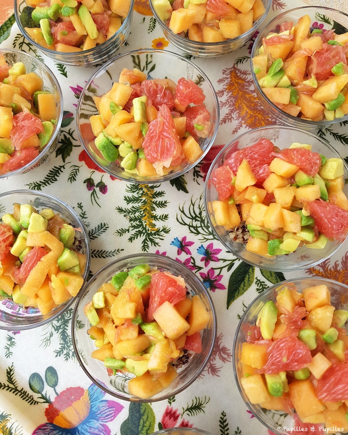 Salade de melon IGP Quercy, quinoa, avocat