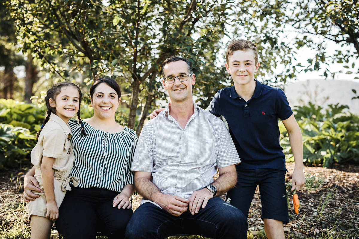 La famille de Rodney Dunn @The Agrarian Kitchen, Tasmanie 