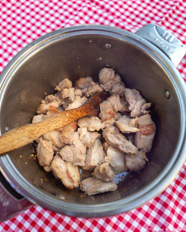 Préparation des rillettes