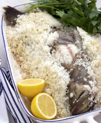 Bar en croûte de sel