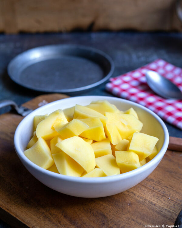 Dés de pommes de terre