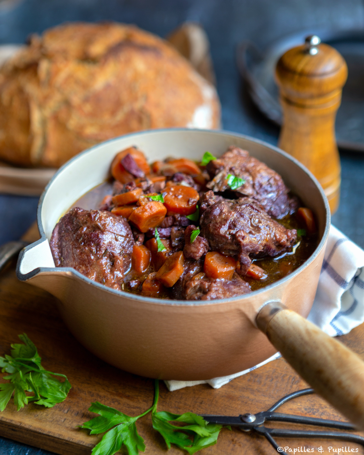 Joues de porc au vin rouge ©Anne Lataillade - Non libre de droits