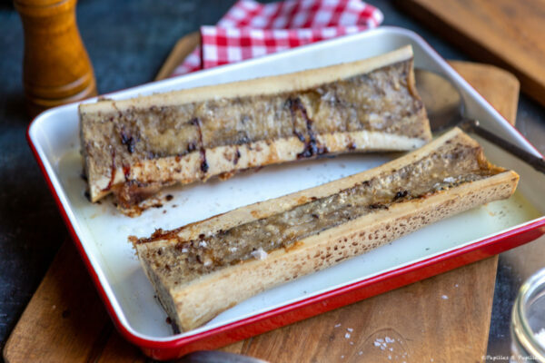 Os à moelle à la sortie du four