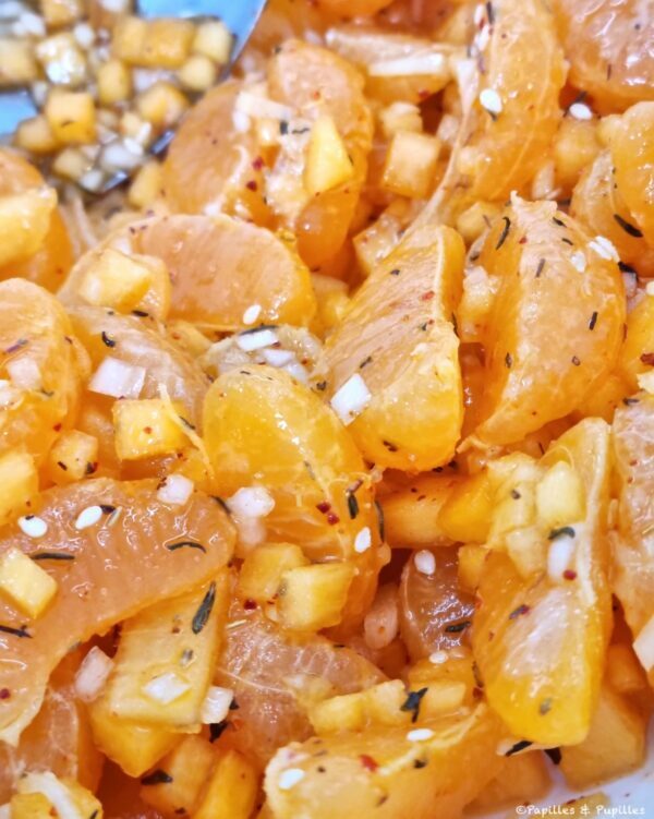 Clémentine, échalotes, kaki