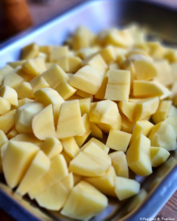 Dés de pommes de terre