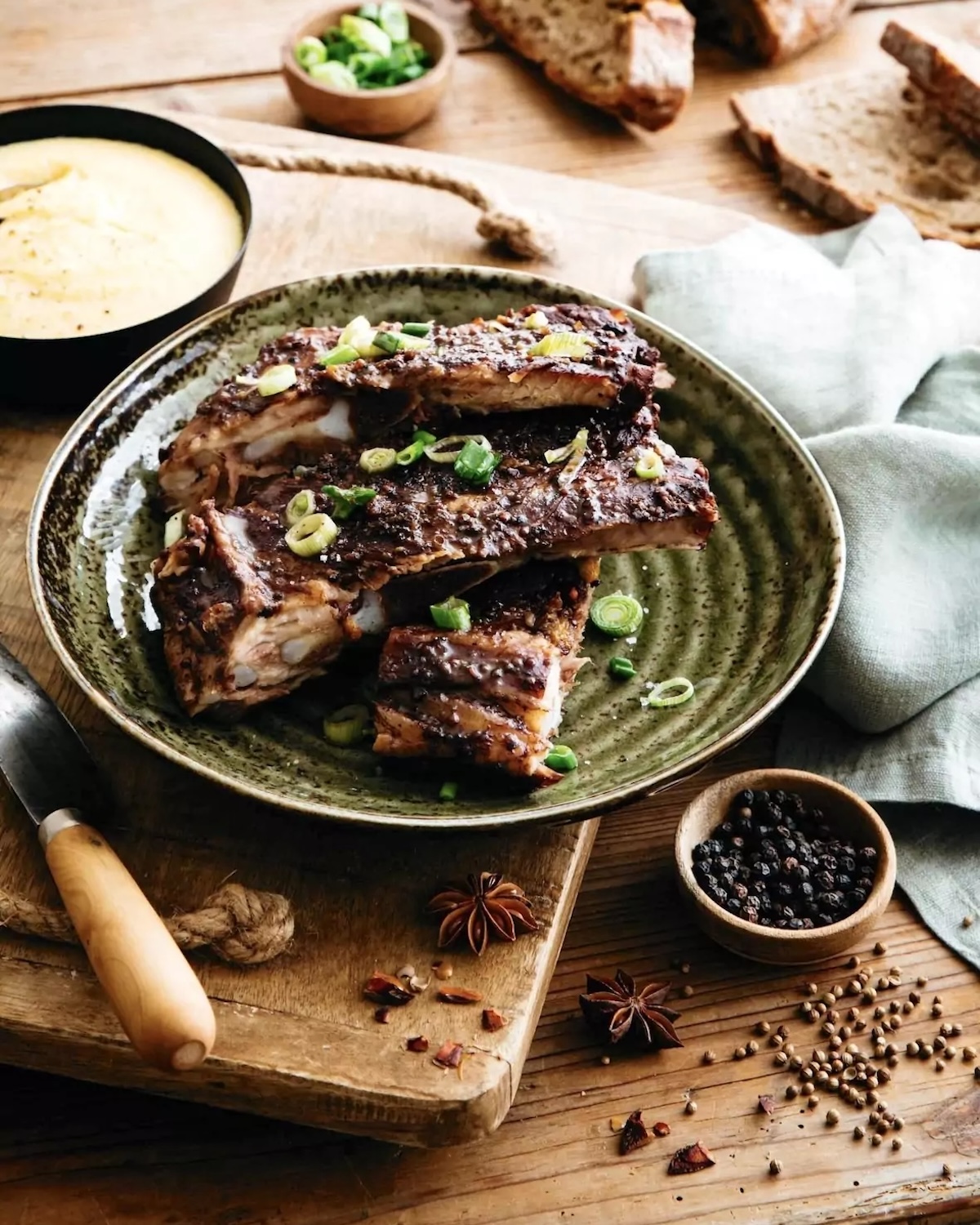 Travers de porc (ribs) au miel et sauce soja
