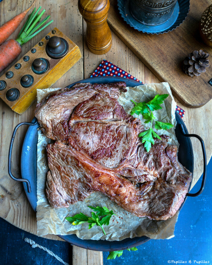 Basse côte de boeuf cuite