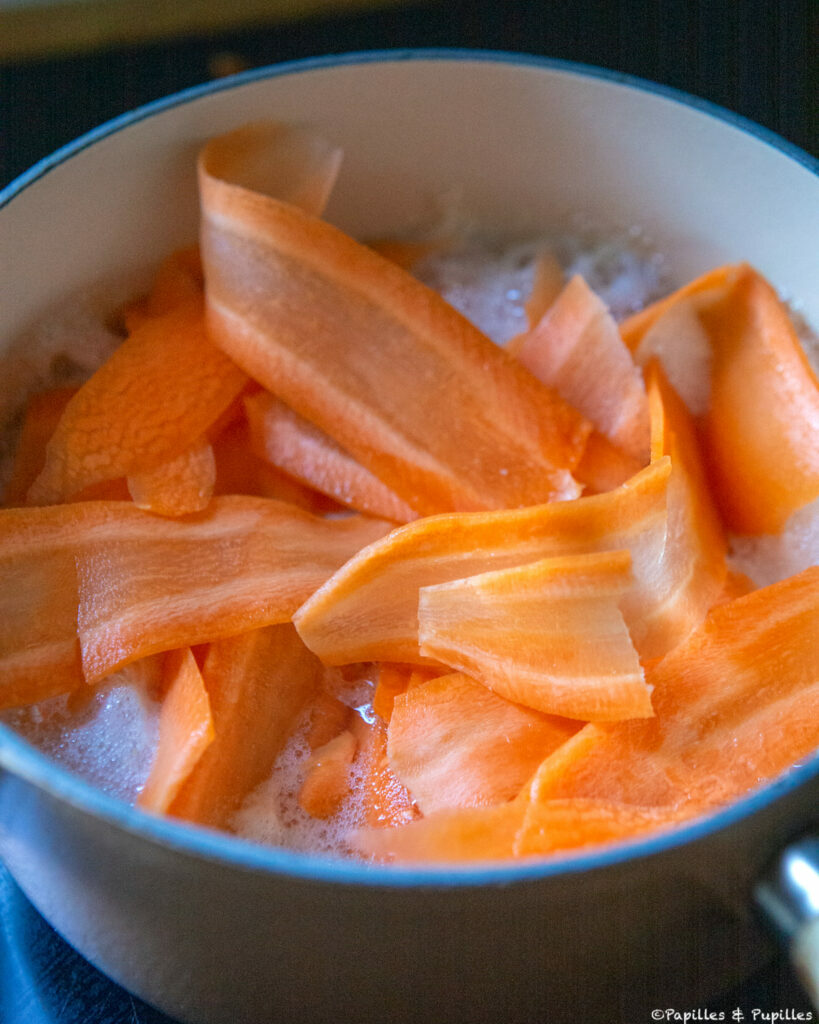 Carottes dans miel et Crémant rosé