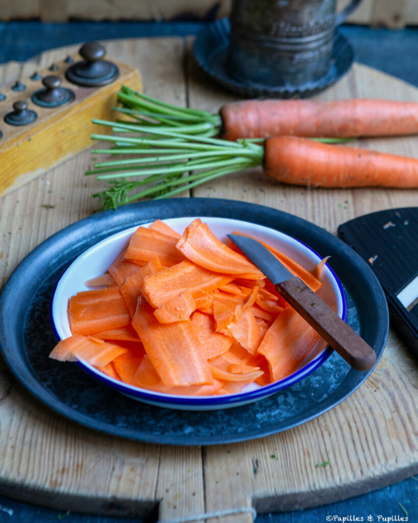 Lamelles de carottes